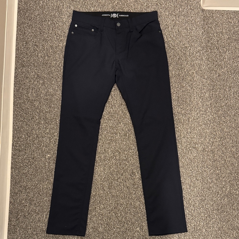JOSEPH ABBOUD NAVY CLASSIC FIT CASUAL PANTS